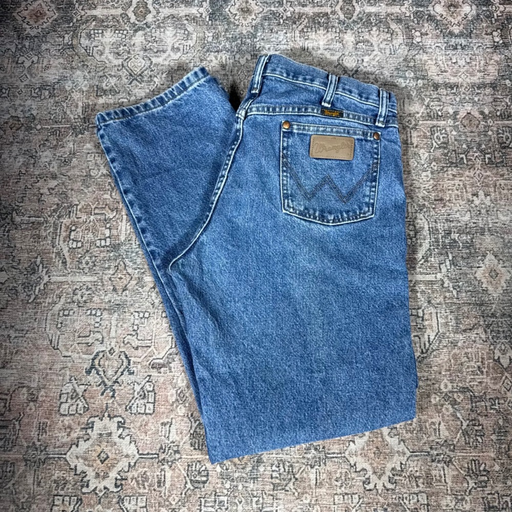 Wrangler 1013MWZGK Cowboy Cut Blue Jeans Mens 36x32 Denim Made in Nic